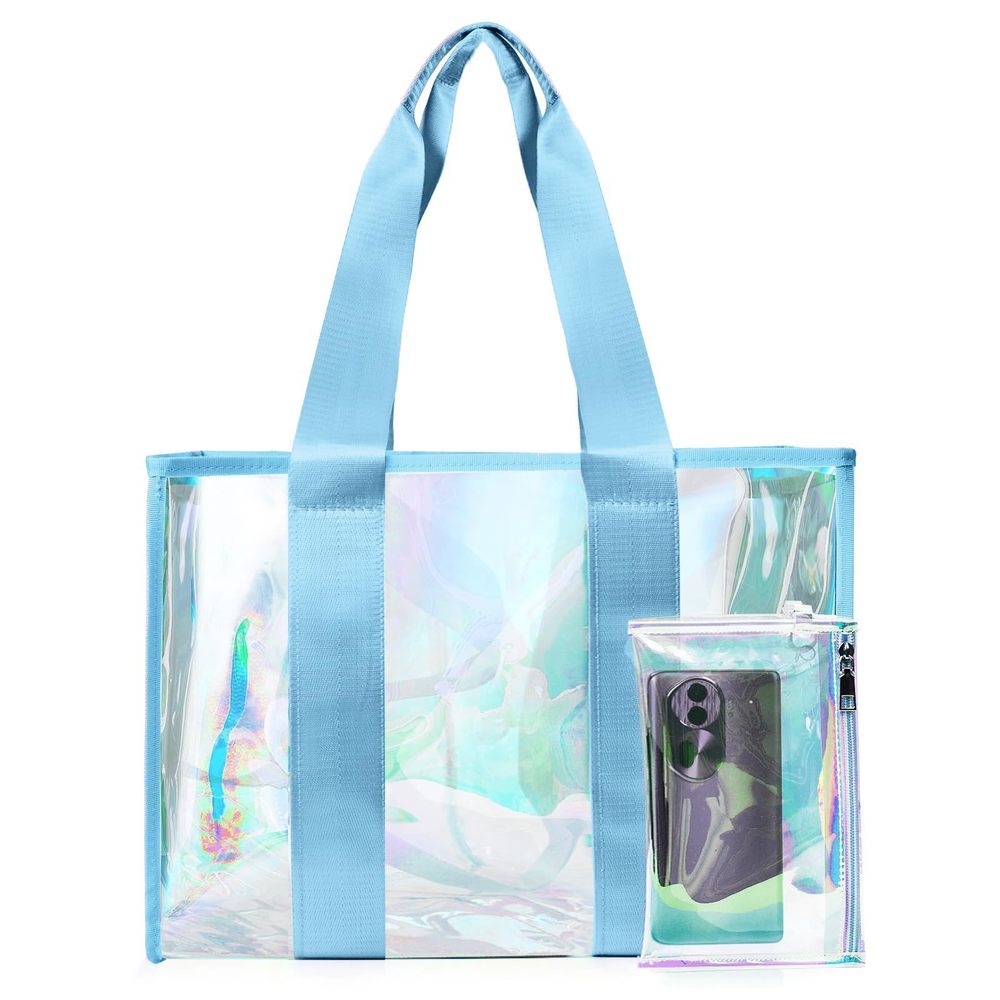 Large Beach Tote Bag 26L With Touch Screen Phone Bag Clear :[